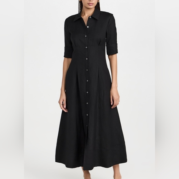 Simkhai Dresses & Skirts - SIMKHAI Claudine Short Sleeve Shirt Midi Dress